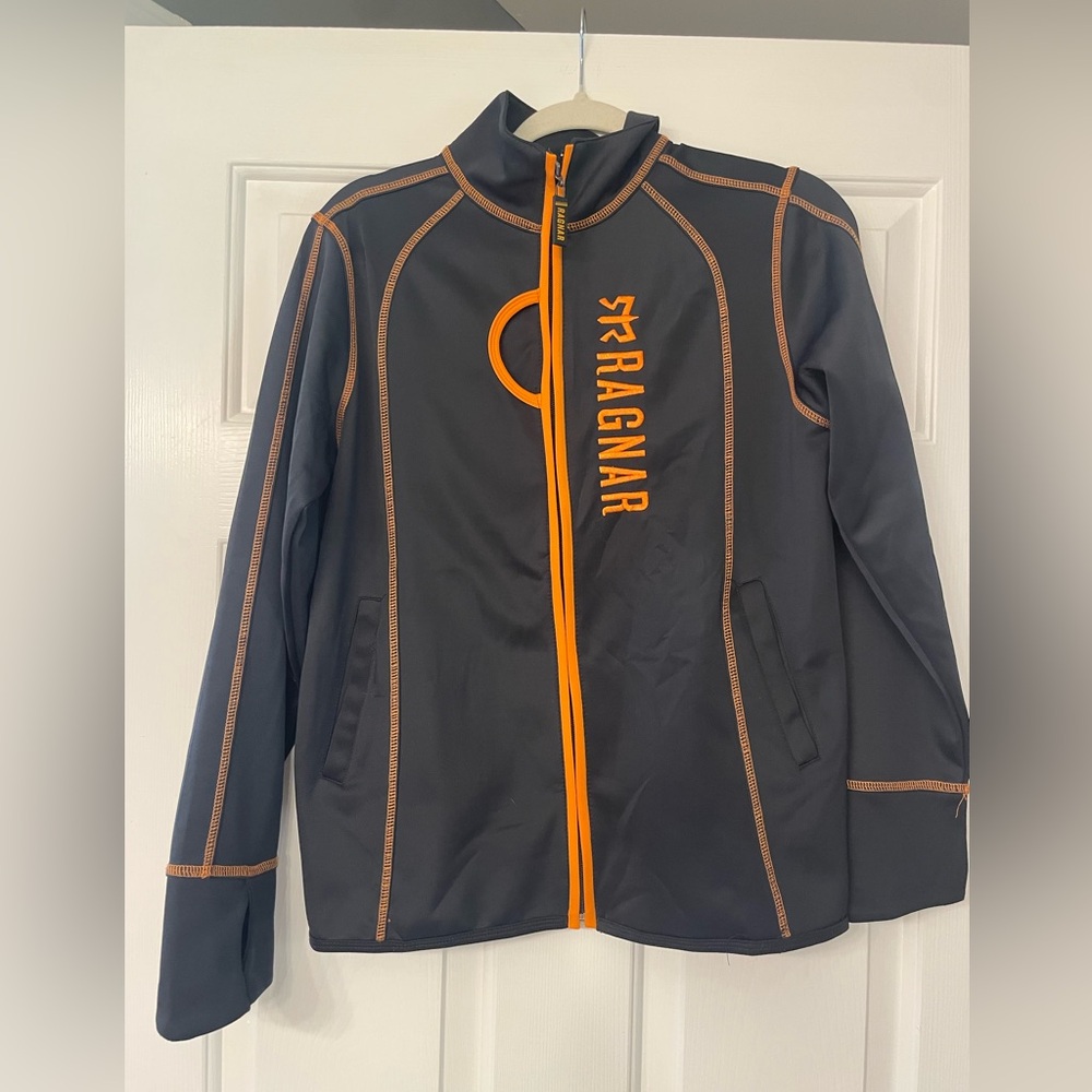 Men's Lightweight Ragnar Jacket - Gray and Orange